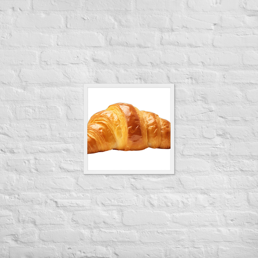 Golden Butter Croissant Framed poster 🤤 from Yumify.AI