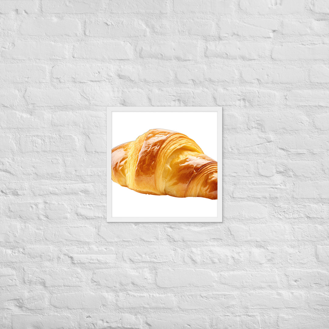 Golden Butter Croissant Framed poster 🤤 from Yumify.AI