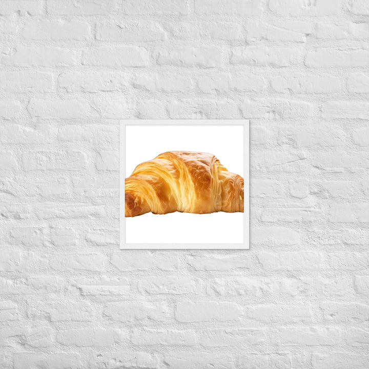 Golden Butter Croissant Framed poster 🤤 from Yumify.AI