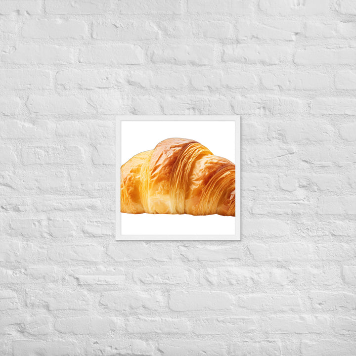 Golden Butter Croissant Framed poster 🤤 from Yumify.AI