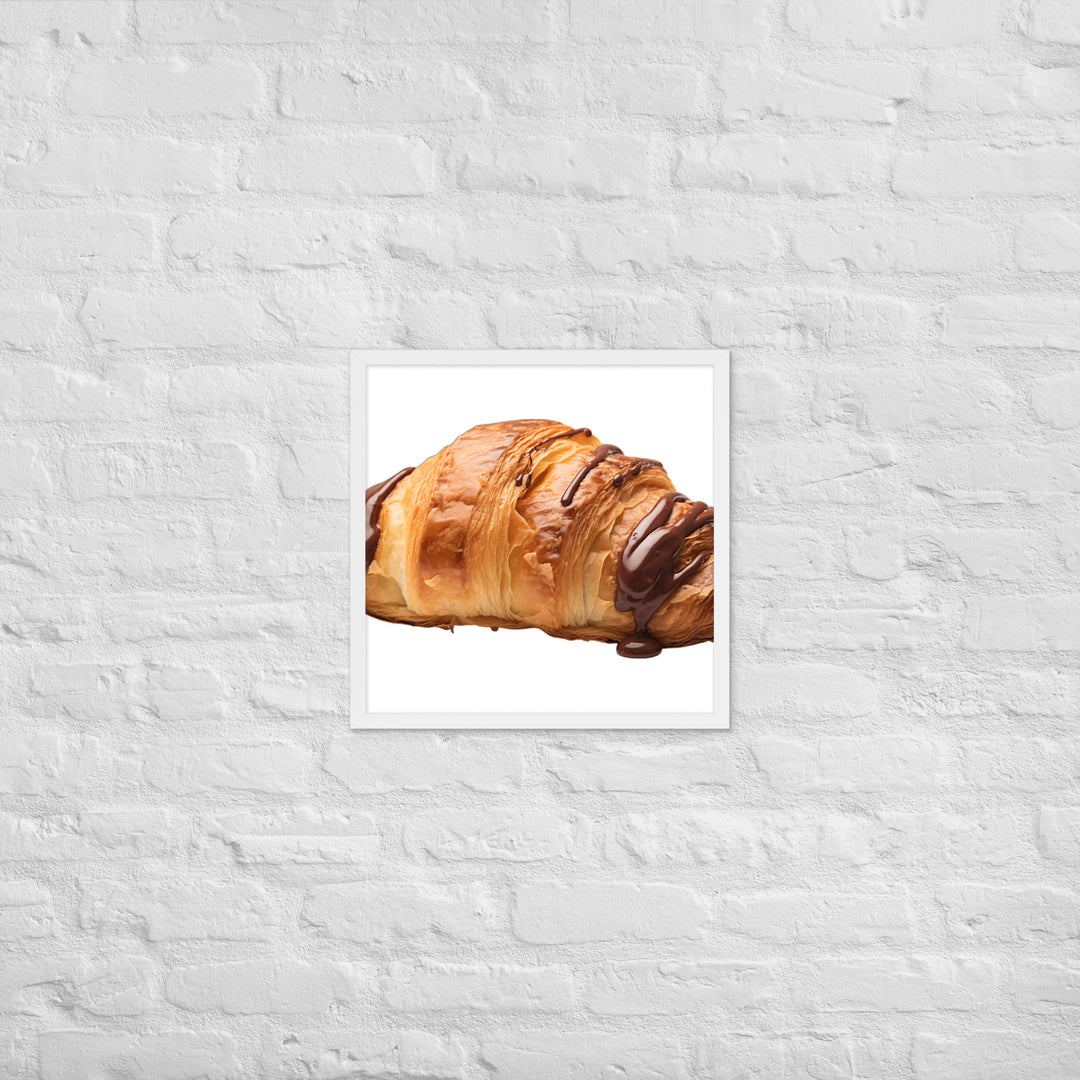 Chocolate Filled Croissant Framed poster 🤤 from Yumify.AI