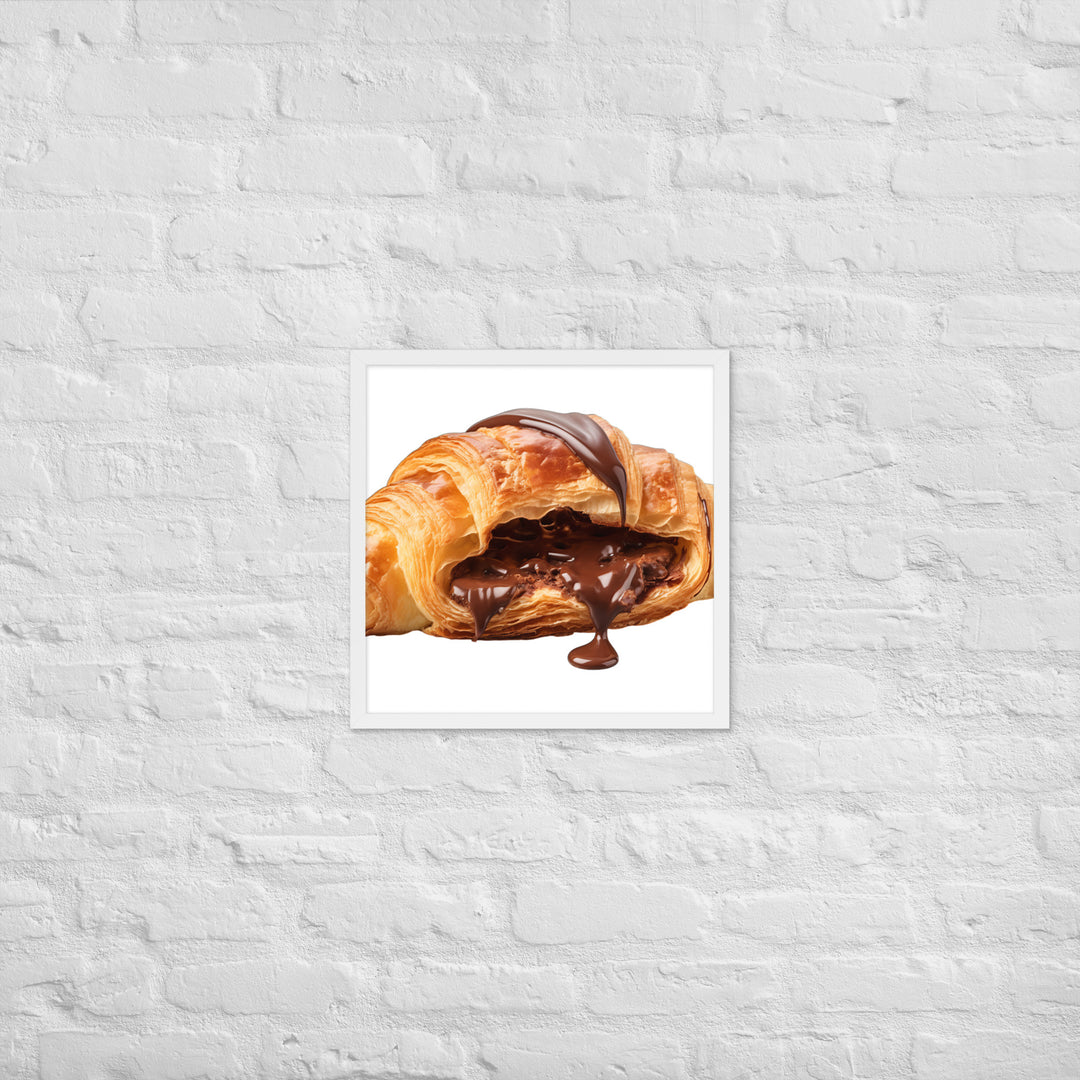 Chocolate Filled Croissant Framed poster 🤤 from Yumify.AI