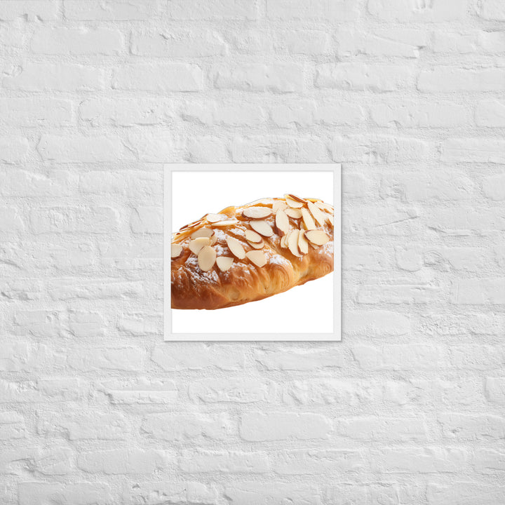 Almond Topped Croissant Framed poster 🤤 from Yumify.AI