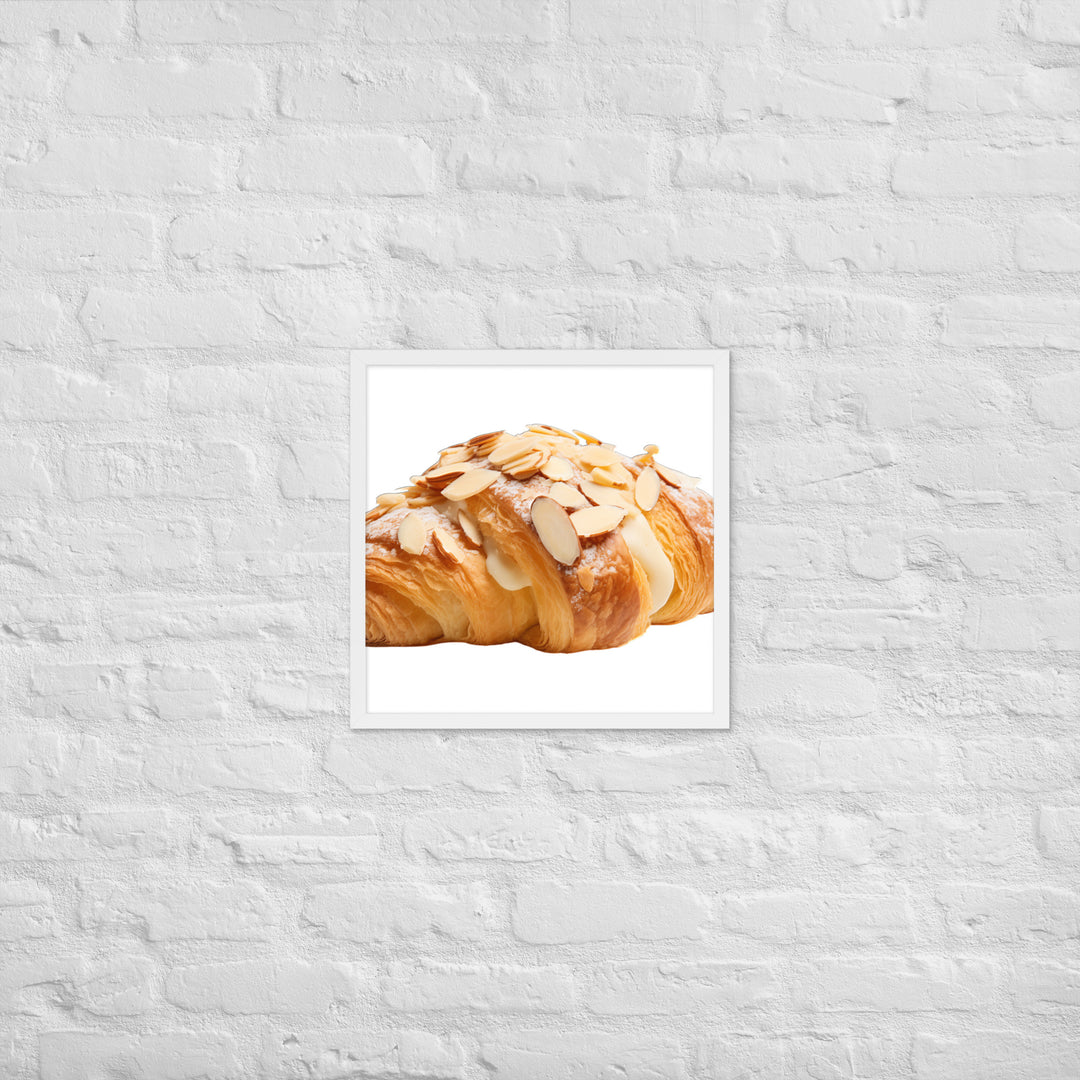 Almond Topped Croissant Framed poster 🤤 from Yumify.AI