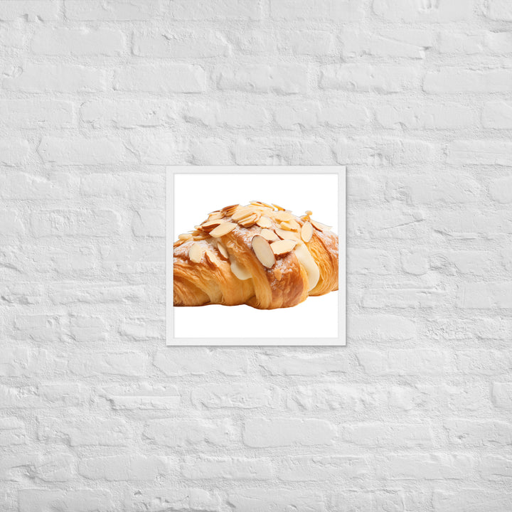 Almond Topped Croissant Framed poster 🤤 from Yumify.AI