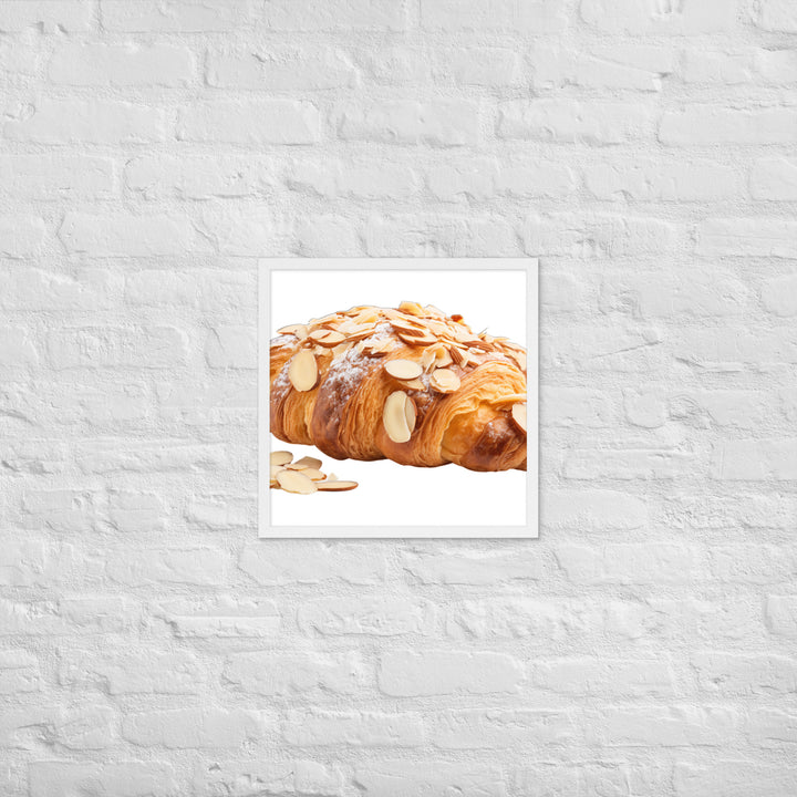 Almond Topped Croissant Framed poster 🤤 from Yumify.AI