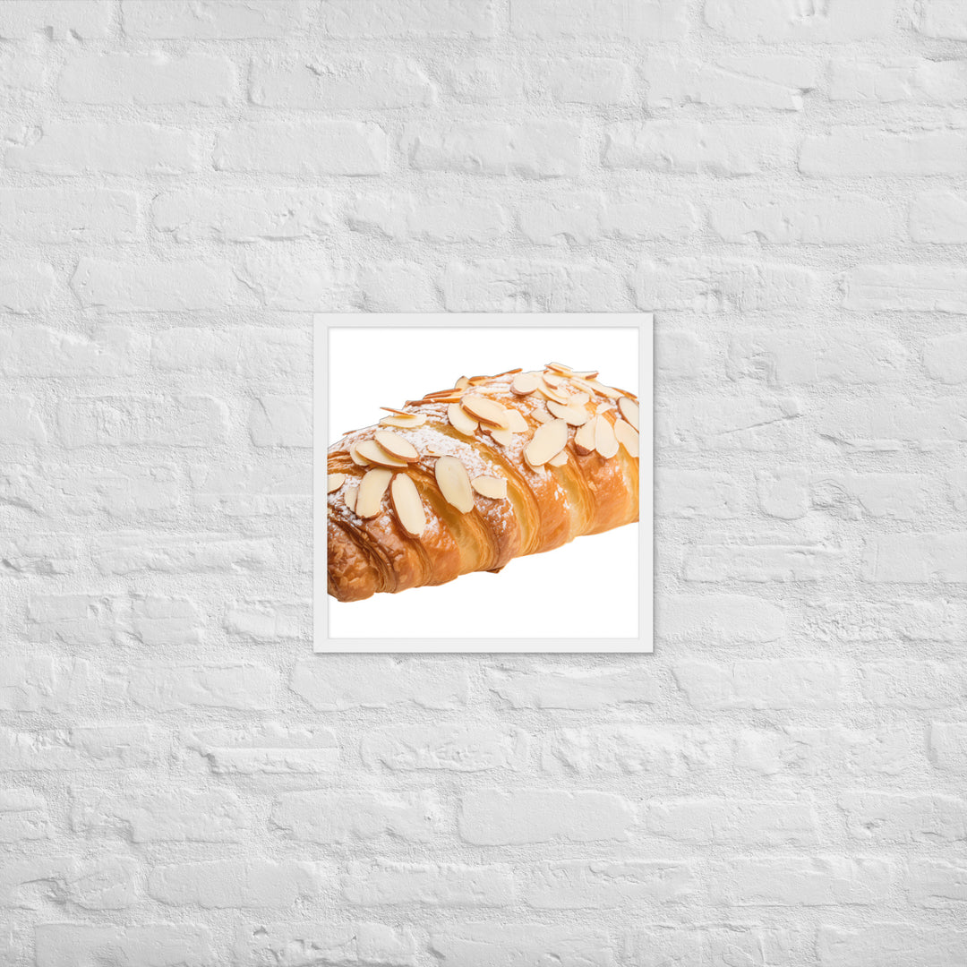 Almond Topped Croissant Framed poster 🤤 from Yumify.AI