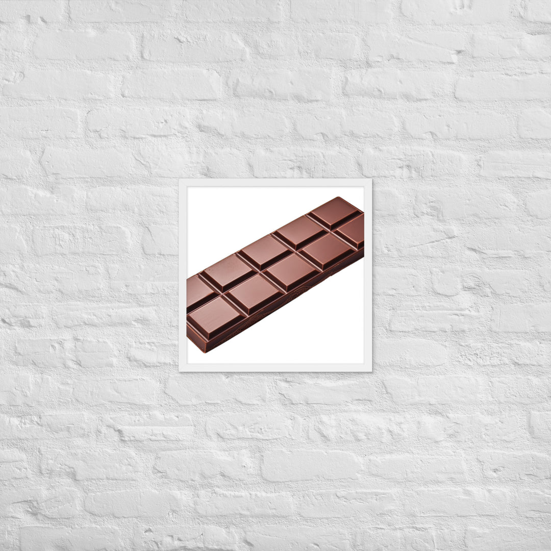 Silky Dark Chocolate Bar Framed poster 🤤 from Yumify.AI