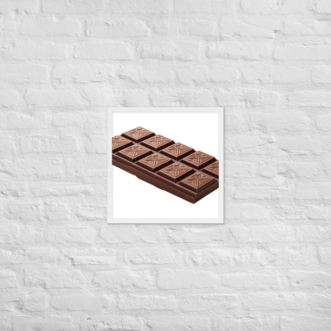 Silky Dark Chocolate Bar Framed poster 🤤 from Yumify.AI