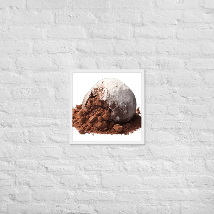 Oozing Chocolate Truffle Delight Framed poster 🤤 from Yumify.AI