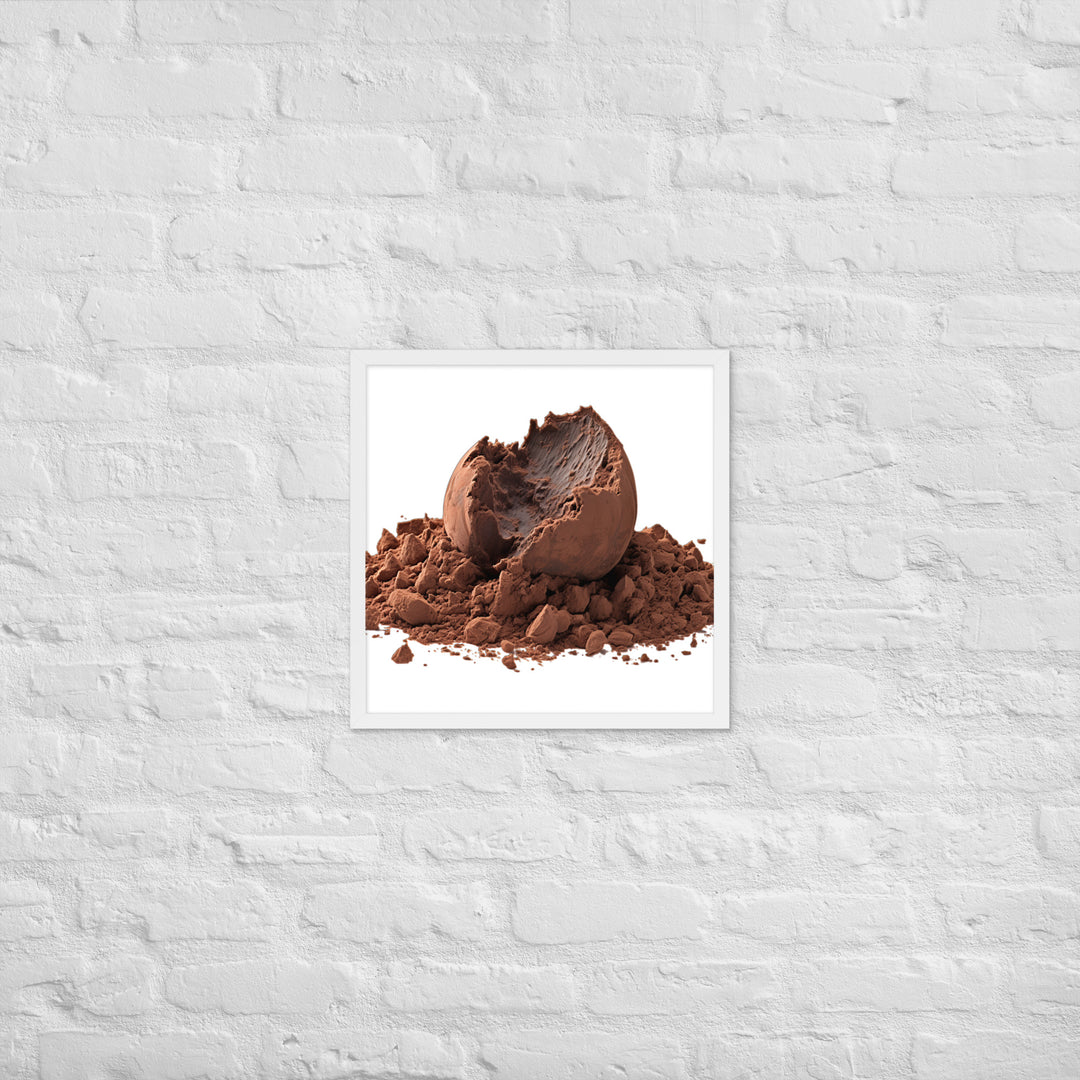 Oozing Chocolate Truffle Delight Framed poster 🤤 from Yumify.AI