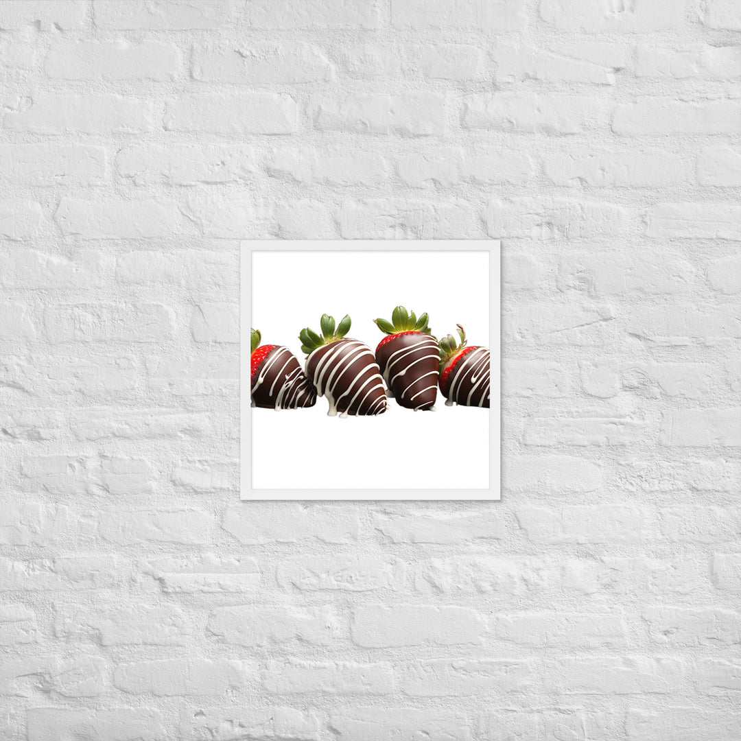 Chocolate Covered Strawberries Framed poster 🤤 from Yumify.AI