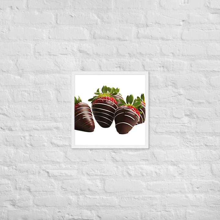 Chocolate Covered Strawberries Framed poster 🤤 from Yumify.AI