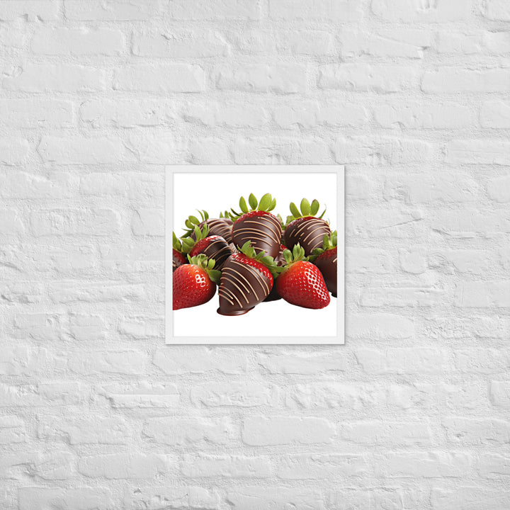 Chocolate Covered Strawberries Framed poster 🤤 from Yumify.AI