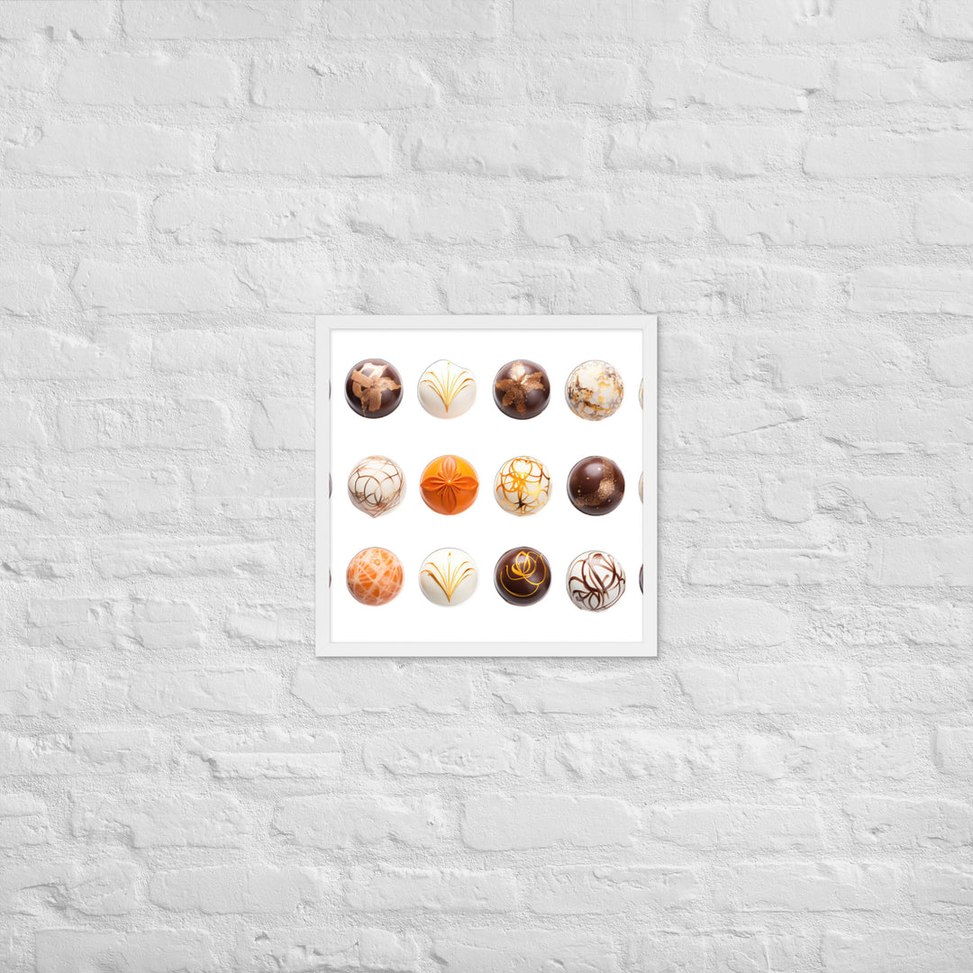 Artisanal Chocolate Bonbons Framed poster 🤤 from Yumify.AI