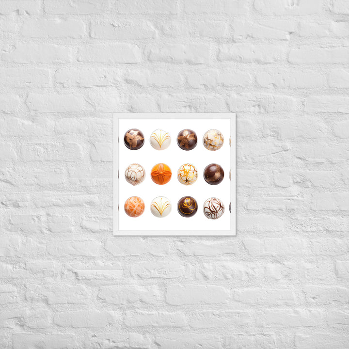 Artisanal Chocolate Bonbons Framed poster 🤤 from Yumify.AI