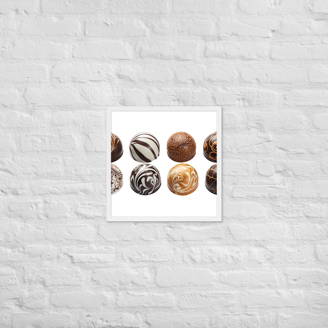 Artisanal Chocolate Bonbons Framed poster 🤤 from Yumify.AI