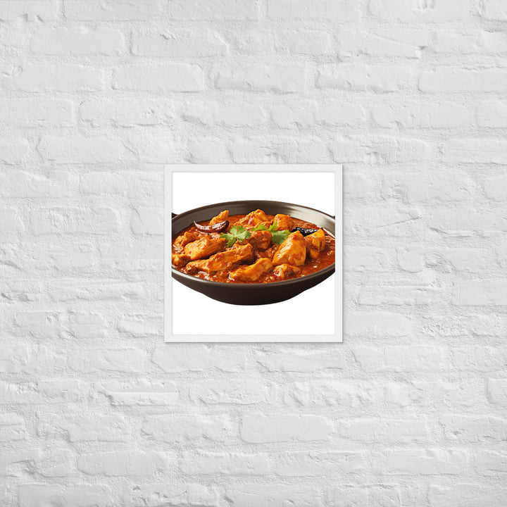 Spicy Chicken Curry Delight Framed poster 🤤 from Yumify.AI