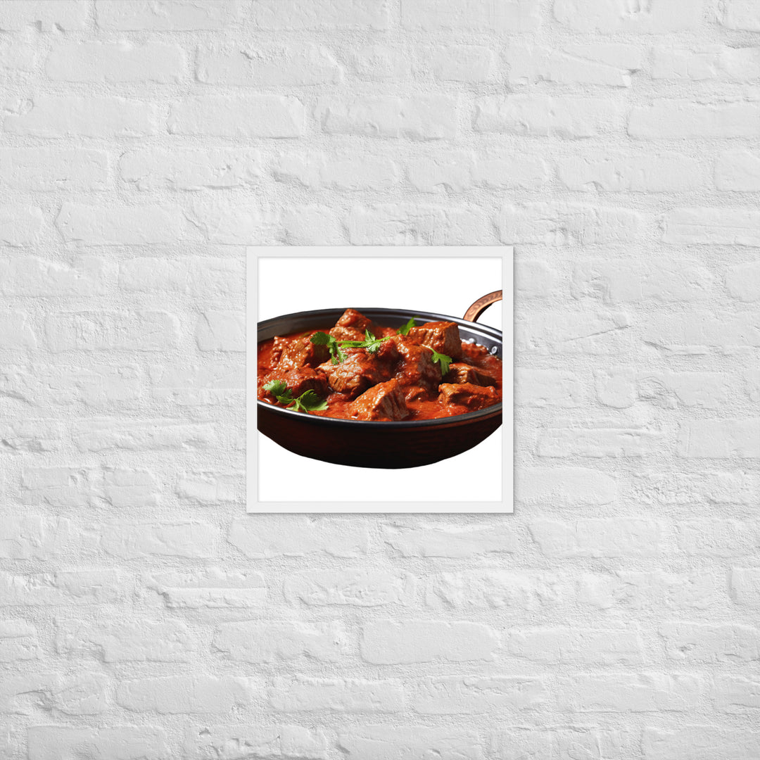 Mutton Rogan Josh Framed poster 🤤 from Yumify.AI