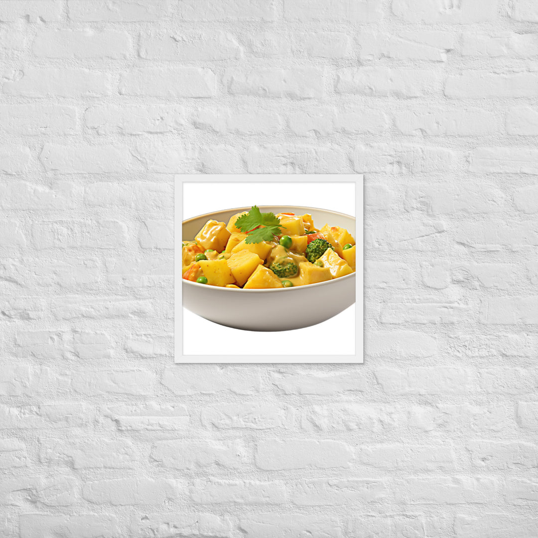 Creamy Vegan Vegetable Curry Framed poster 🤤 from Yumify.AI