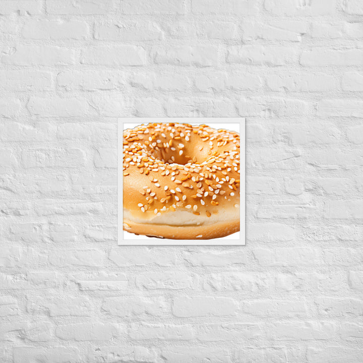 Sesame Seed Bagel Framed poster 🤤 from Yumify.AI