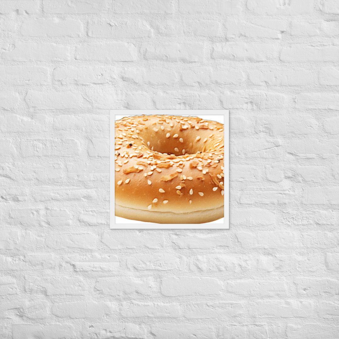 Classic Plain Bagel Framed poster 🤤 from Yumify.AI