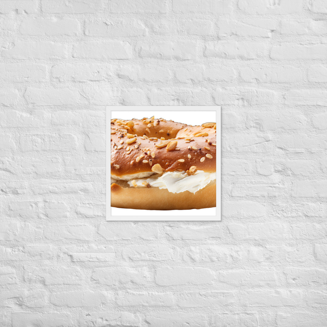 Classic Plain Bagel Framed poster 🤤 from Yumify.AI