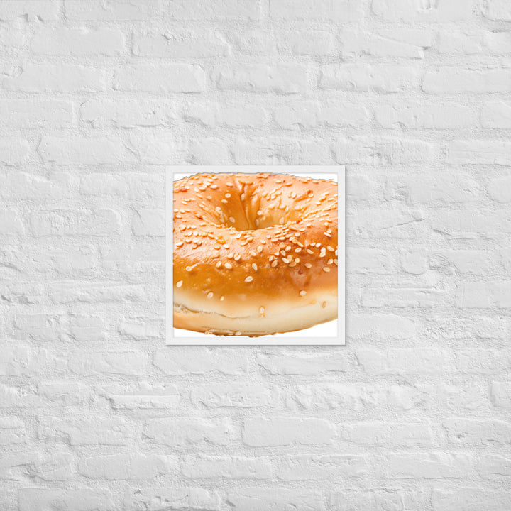 Classic Plain Bagel Framed poster 🤤 from Yumify.AI