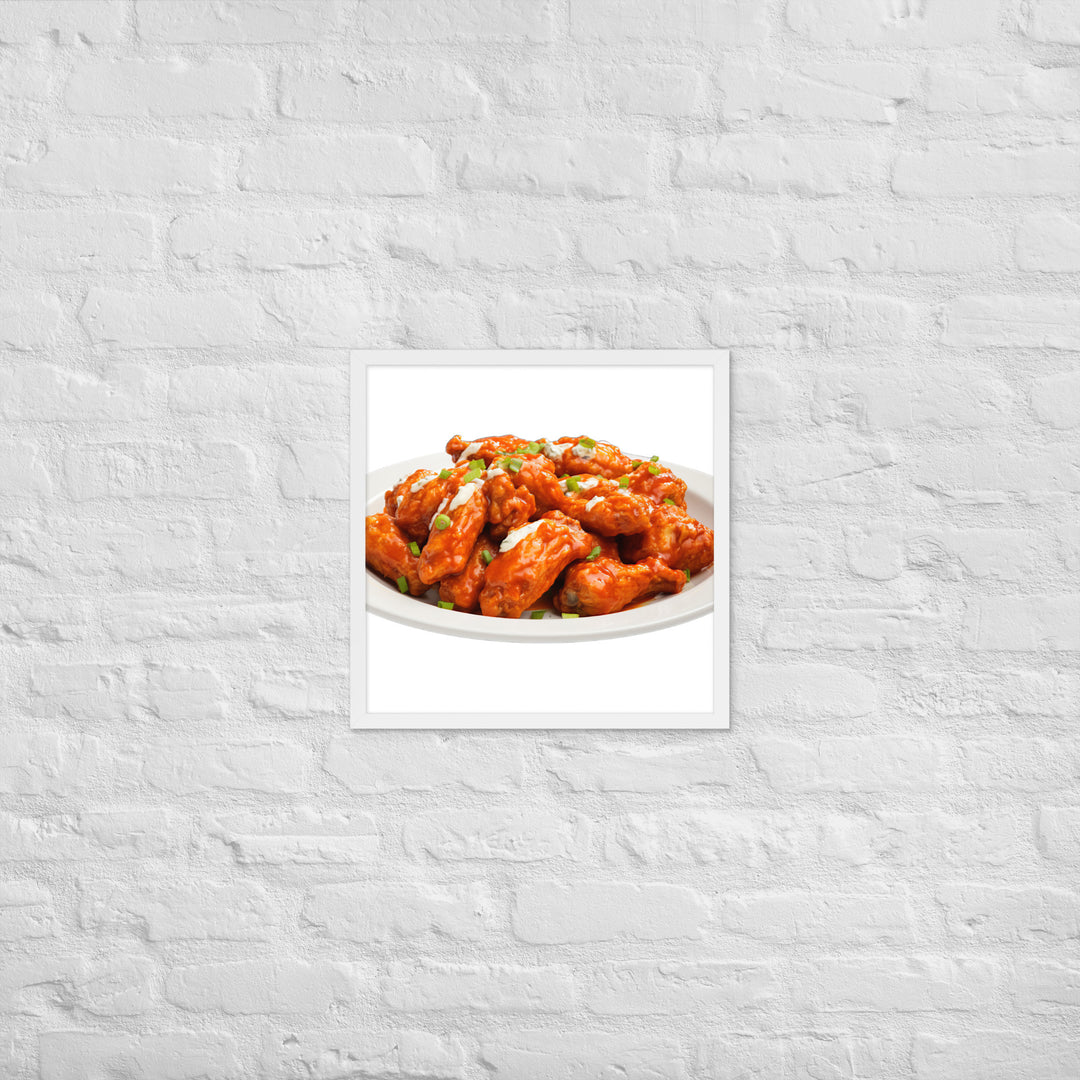 Spicy Buffalo Wings Framed poster 🤤 from Yumify.AI