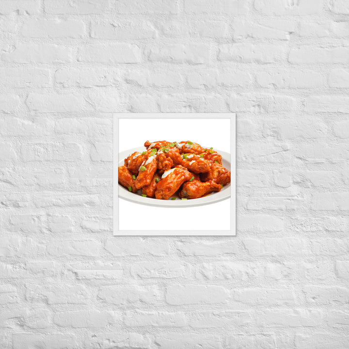 Spicy Buffalo Wings Framed poster 🤤 from Yumify.AI