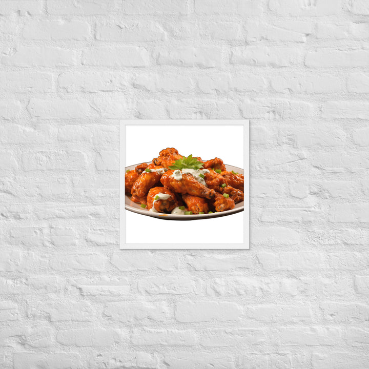 Spicy Buffalo Wings Framed poster 🤤 from Yumify.AI