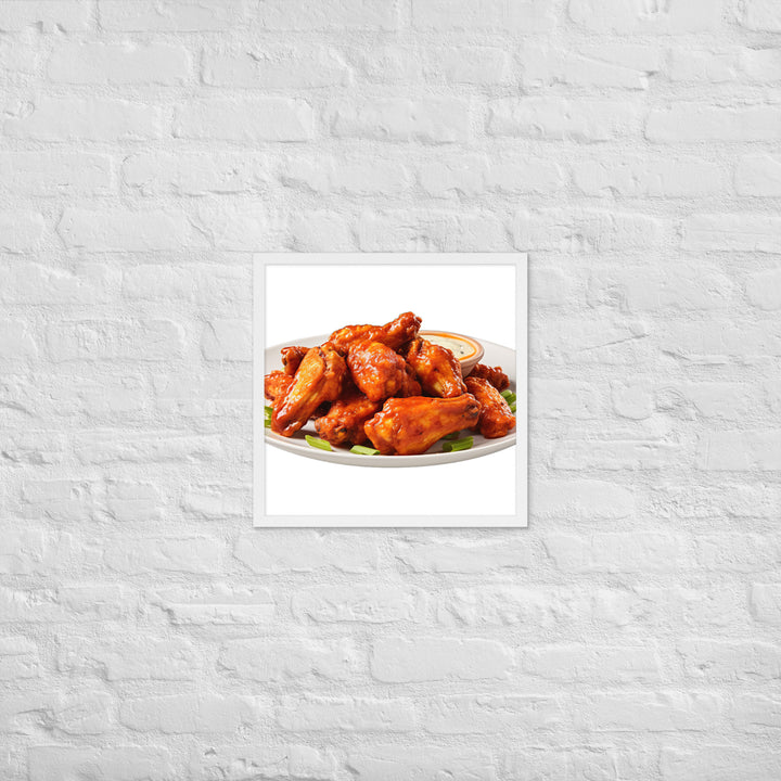 Spicy Buffalo Wings Framed poster 🤤 from Yumify.AI