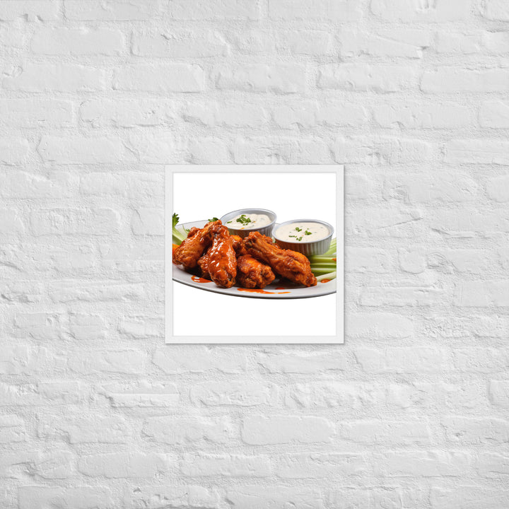 Spicy Buffalo Wings Framed poster 🤤 from Yumify.AI