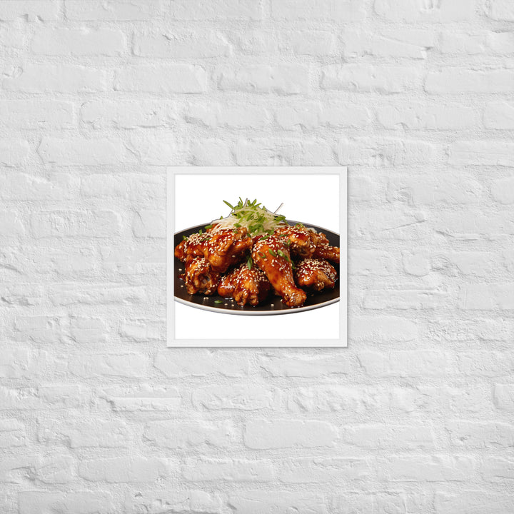 Korean Fried Chicken Delight Framed poster 🤤 from Yumify.AI