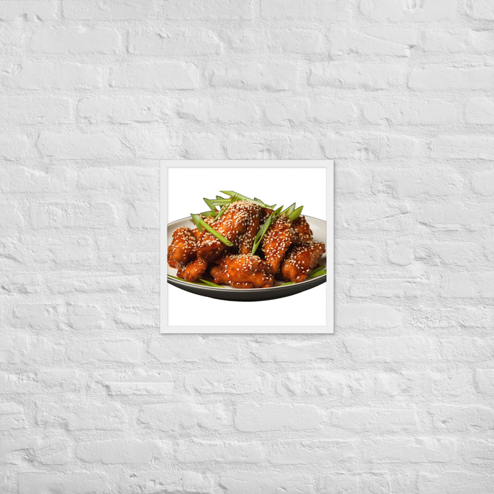 Korean Fried Chicken Delight Framed poster 🤤 from Yumify.AI