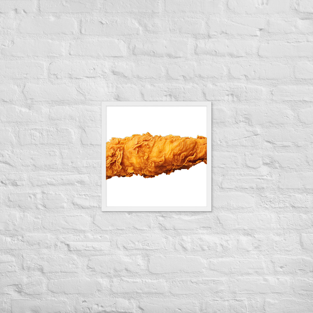 Golden Crispy Fried Chicken Framed poster 🤤 from Yumify.AI