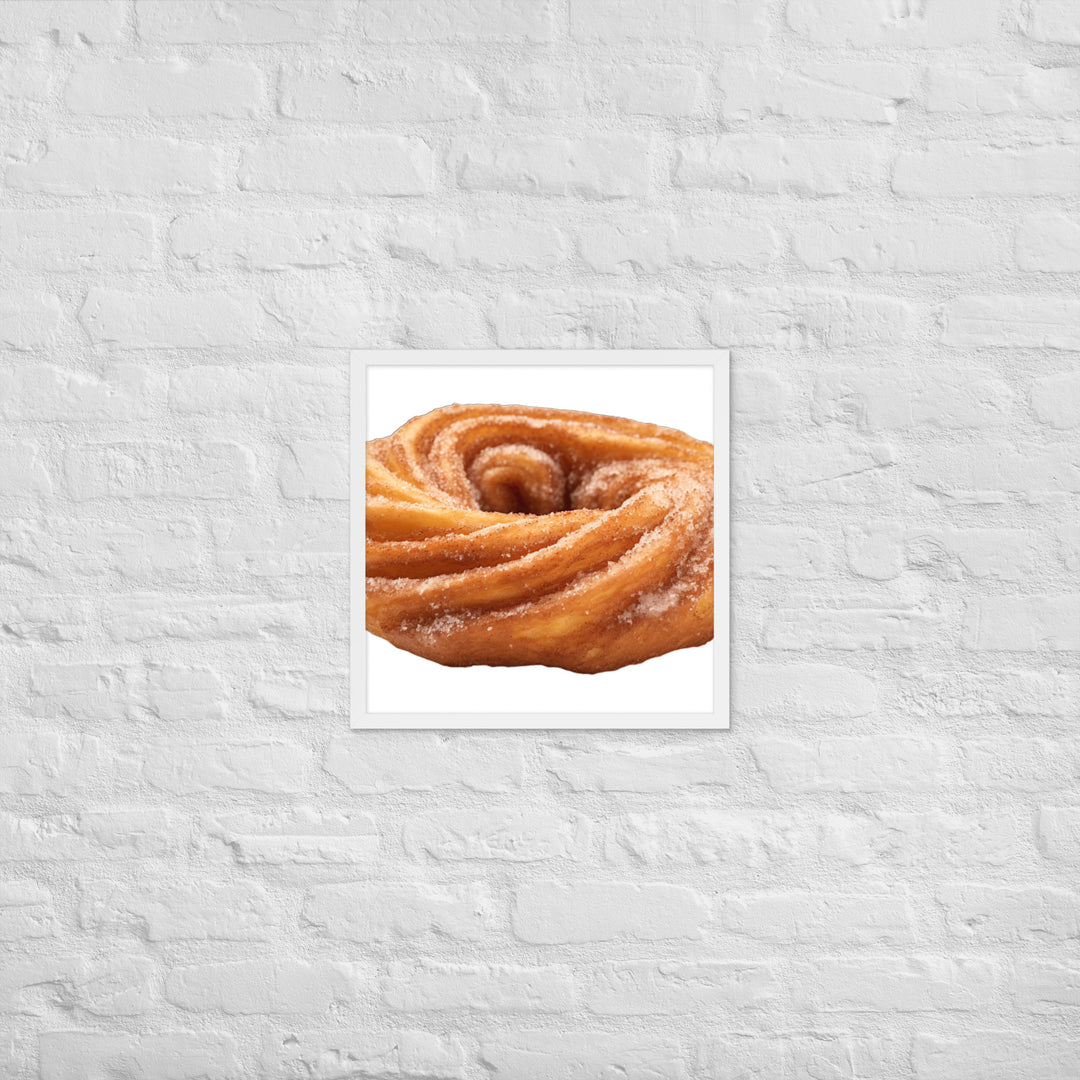 Cinnamon Sugar Donut Twist Framed poster 🤤 from Yumify.AI