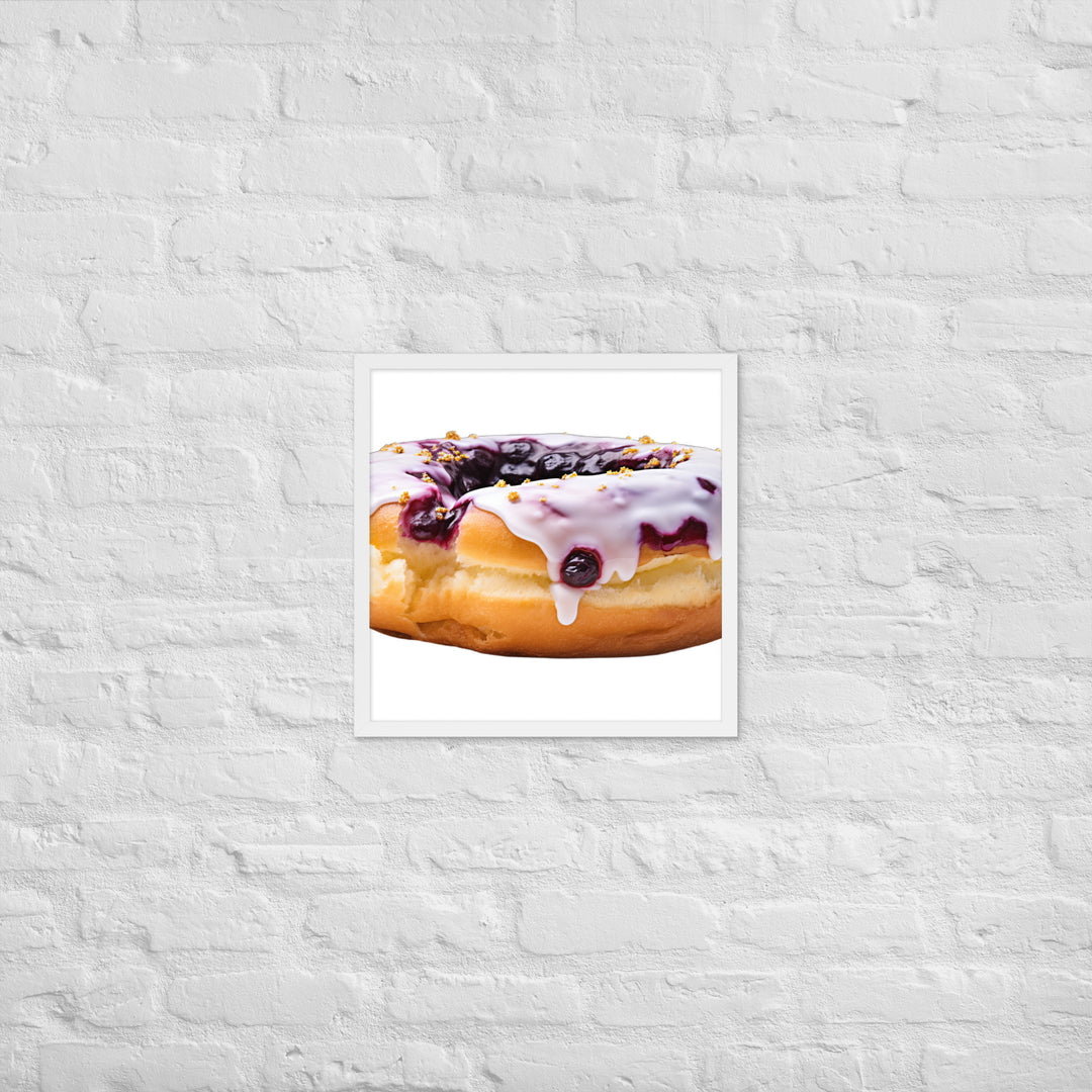 Blueberry Filled Donut Framed poster 🤤 from Yumify.AI