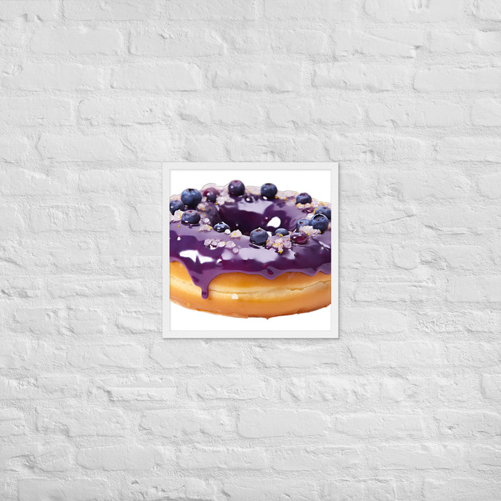 Blueberry Filled Donut Framed poster 🤤 from Yumify.AI