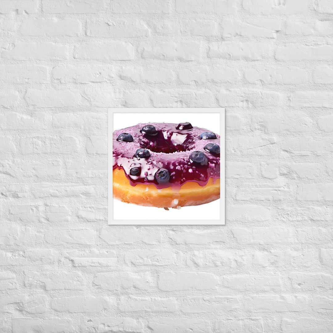 Blueberry Filled Donut Framed poster 🤤 from Yumify.AI