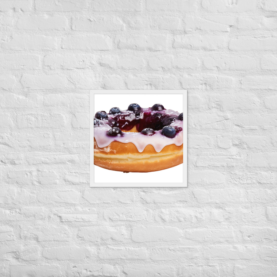 Blueberry Filled Donut Framed poster 🤤 from Yumify.AI