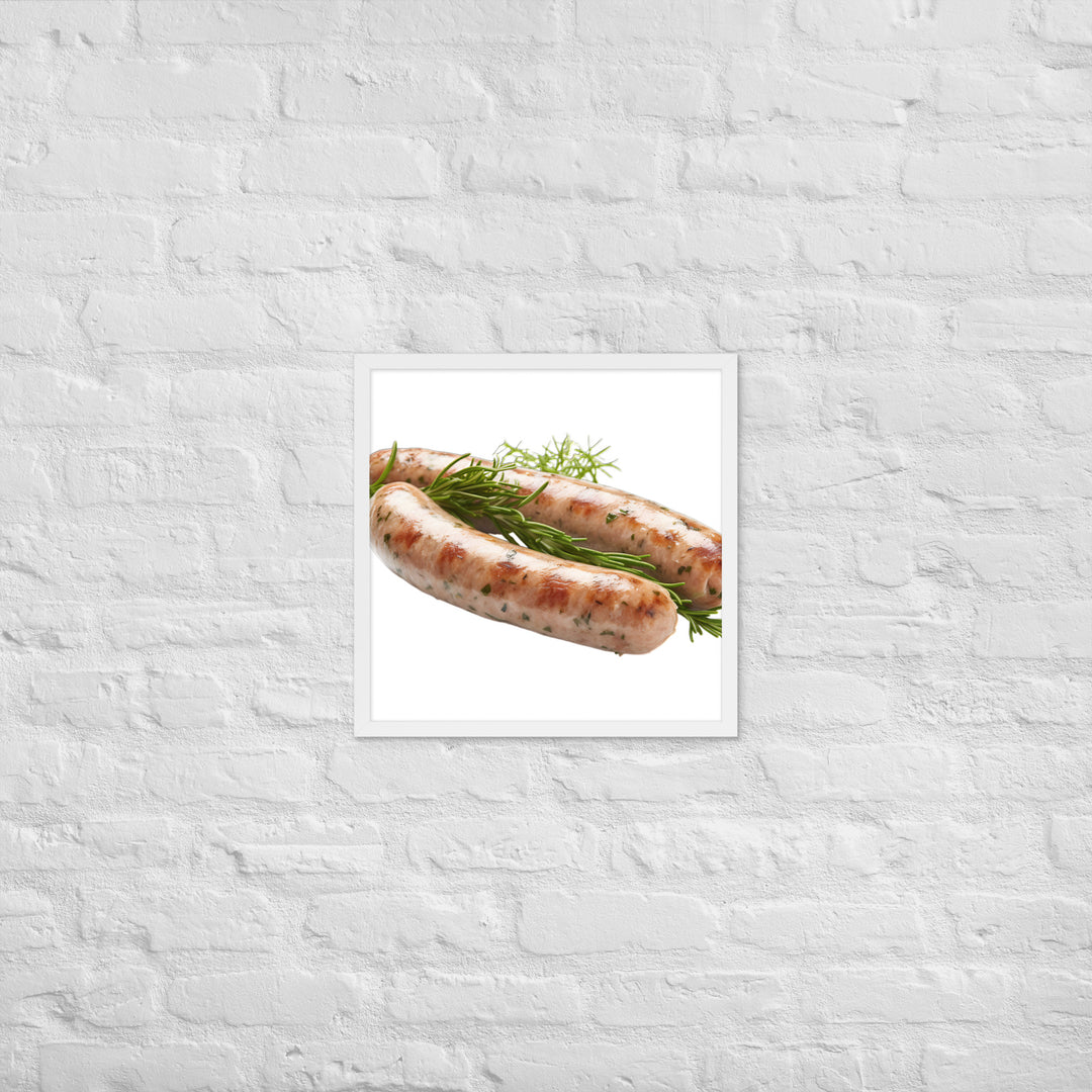 Herbed Chicken Sausage Framed poster 🤤 from Yumify.AI