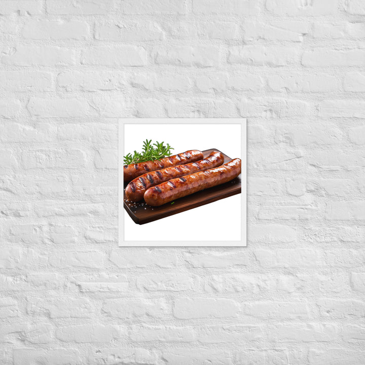 Grilled Pork Sausage Framed poster 🤤 from Yumify.AI