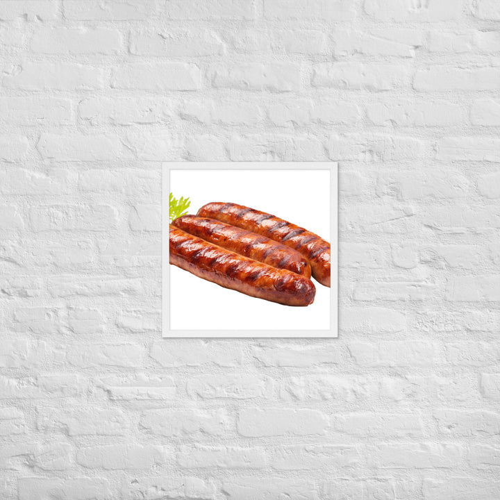 Grilled Pork Sausage Framed poster 🤤 from Yumify.AI