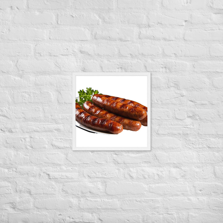 Grilled Pork Sausage Framed poster 🤤 from Yumify.AI