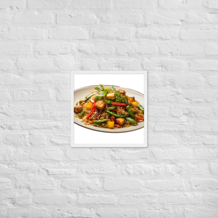 Vegetable Fried Rice Framed poster 🤤 from Yumify.AI