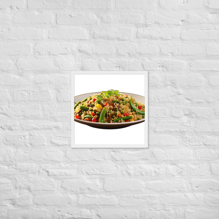 Vegetable Fried Rice Framed poster 🤤 from Yumify.AI