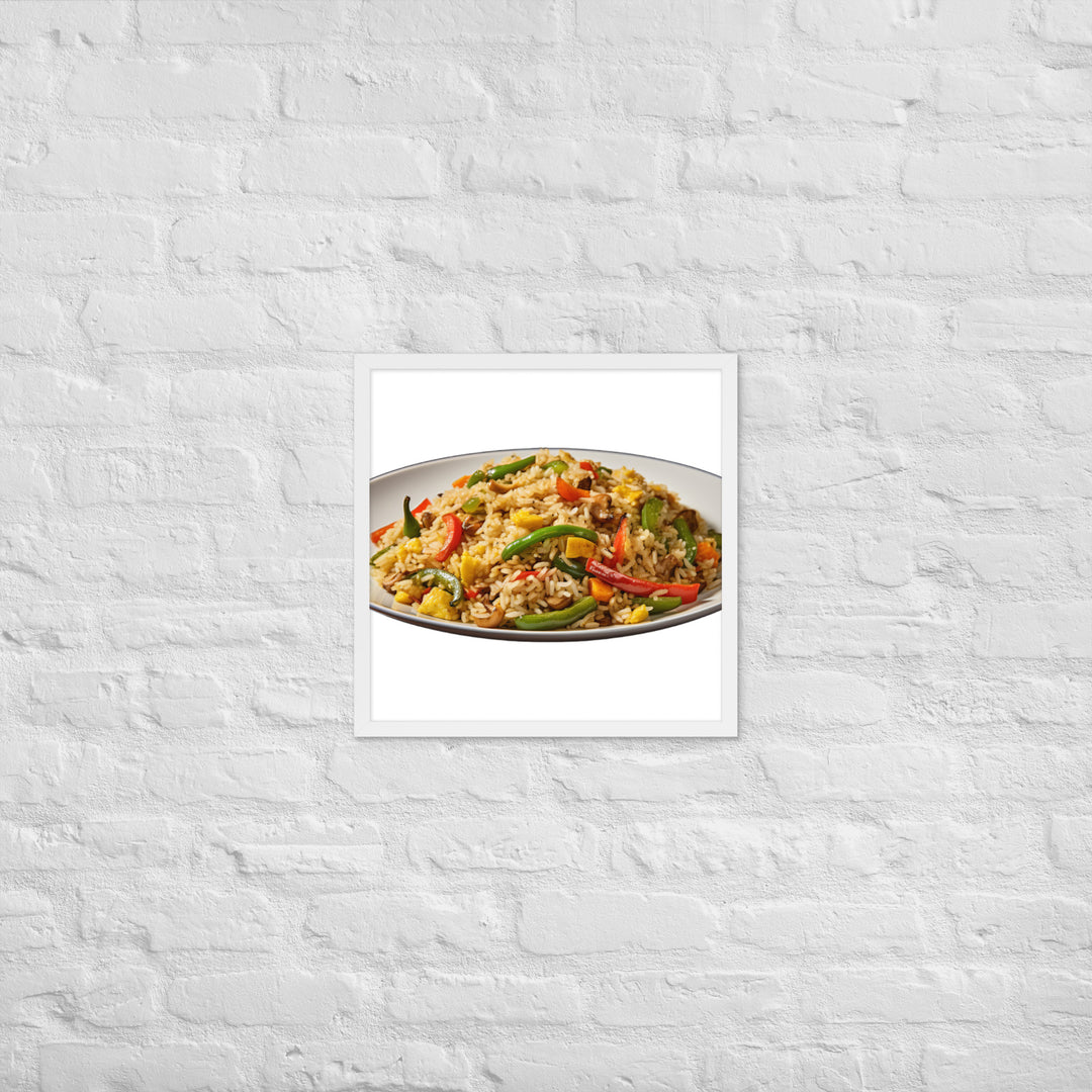 Vegetable Fried Rice Framed poster 🤤 from Yumify.AI