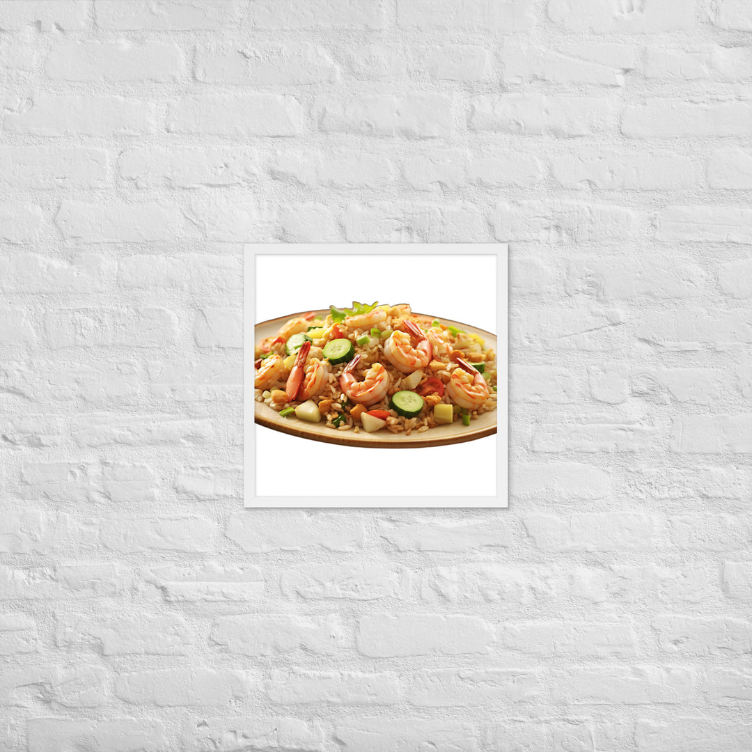 Shrimp Fried Rice Framed poster 🤤 from Yumify.AI