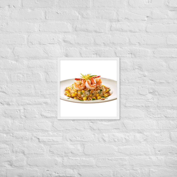 Shrimp Fried Rice Framed poster 🤤 from Yumify.AI